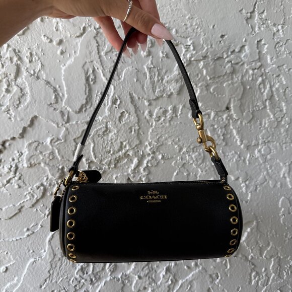 NWT Coach Nolita Barrel Bag with Gold Hardware & Grommets, Mini Bag, Leather - Picture 3 of 8